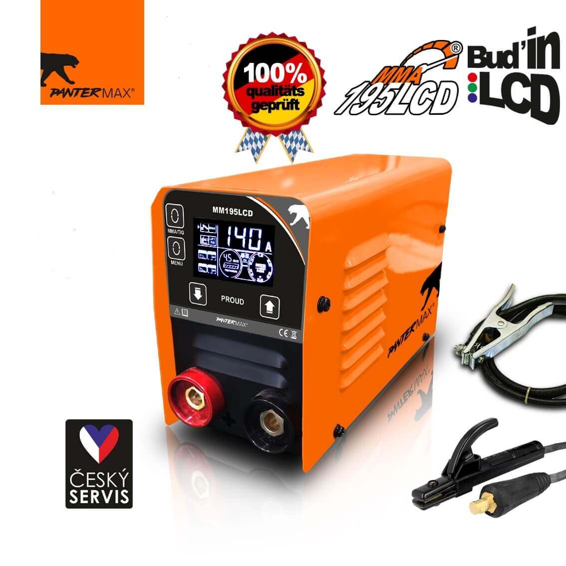 Invertorová svářečka PanterMax 195 LCD pro MMA a TIG